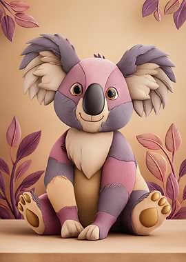 Cute Patchwork Koala Toy