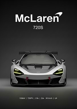 race car McLaren 720S Supercar