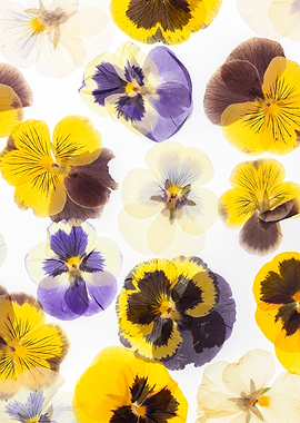 Pressed Pansy Flowers