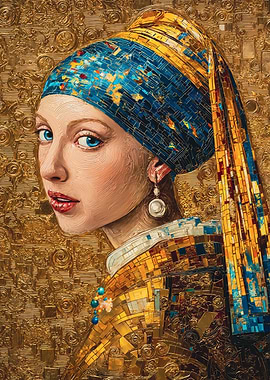 Mosaic 'Girl with a Pearl Earring'
