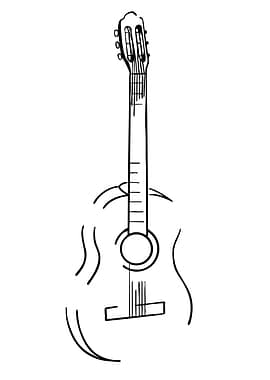 Minimalist Guitar Illustration