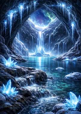 Ice Cave Waterfall