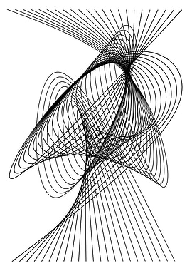 Abstract Black and White Line Art
