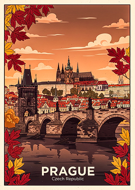 Prague Travel Poster