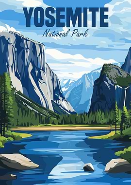 Yosemite National Park Poster