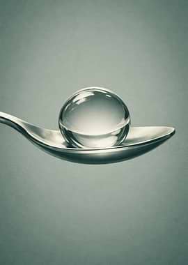 Water Droplet on a Spoon