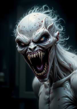 Terrifying Vampire Monster Close-Up