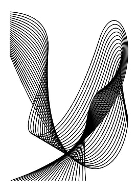Abstract Black and White Swirling Lines
