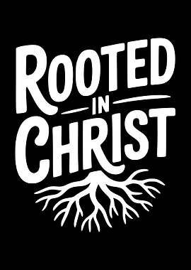 Rooted in Christ text art