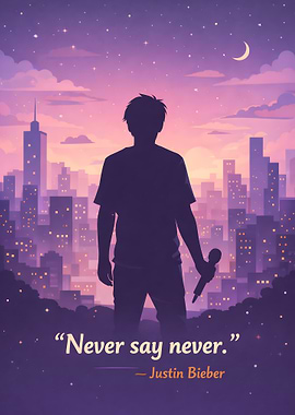 Justin Bieber Never Say Never Silhouette