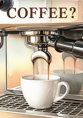 Espresso Machine Brewing Coffee