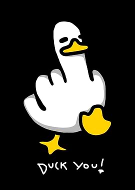 Duck Giving Middle Finger