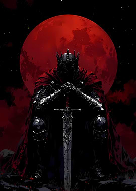 Dark King with Red Moon