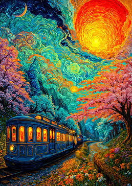 Magical Starry Night Express Train