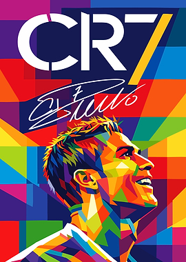 Cristiano Ronaldo CR7 Pop Art