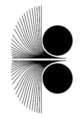 Abstract Black and White Geometric Design