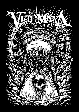 Veil of Maya Skull Hourglass Cityscape