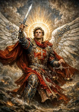 Archangel Michael with Sword and Scales