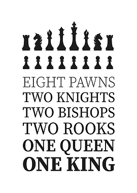 Chess Pieces and Text