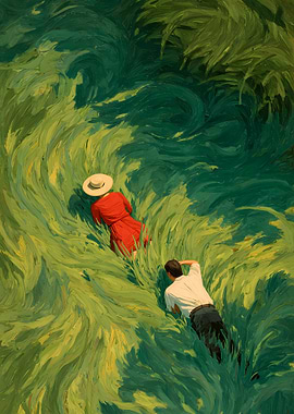 Couple in a field of grass