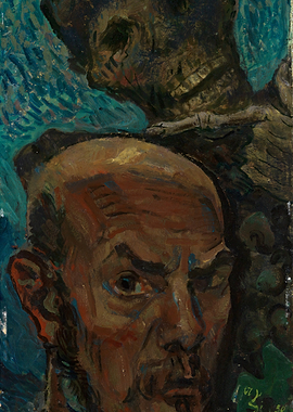 Self-Portrait with Skeleton