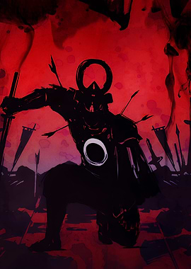 Samurai Warrior with Arrows