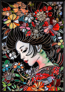 Stained Glass Geisha