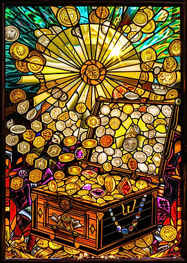 Treasure Chest Stained Glass