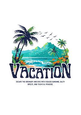 Vacation Tropical Beach Scene