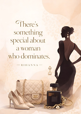 Rihanna quote with fashion accessories