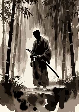 Samurai in the Rain Art v3