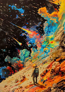 Astronaut in a Cosmic Landscape