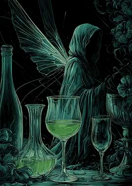 Mysterious Fairy with Absinth Potion