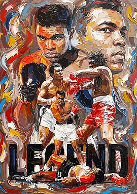 Muhammad Ali 'Legend' Boxing Painting