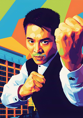 Jet Li Pop Art Portrait