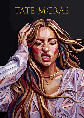 Tate McRae Geometric Portrait