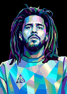 J. Cole WPAP Portrait