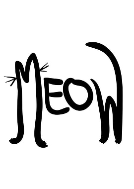 Meow Cat Text Art