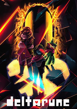 Deltarune Characters in Dramatic Lighting