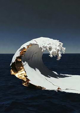 Kintsugi Wave Sculpture