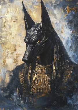 Anubis Egyptian God Painting