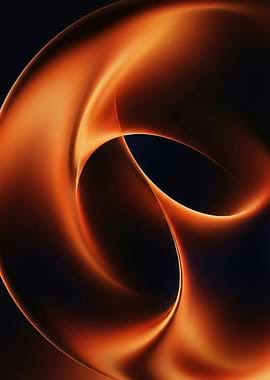 Abstract Orange Swirls