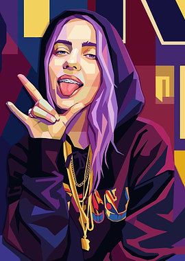 Billie Eilish Pop Art Portrait