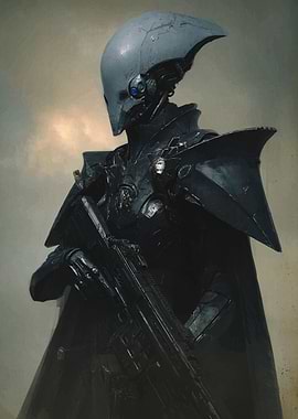 Sci-fi Soldier with Rifle