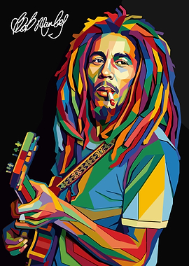 Bob Marley Pop Art Portrait