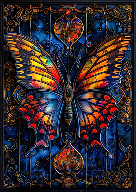 Stained Glass Butterfly Art
