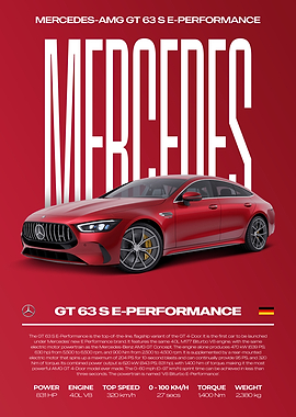Mercedes-AMG GT 63 S E-Performance Car Poster