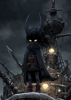Dark Fantasy Character on Ship