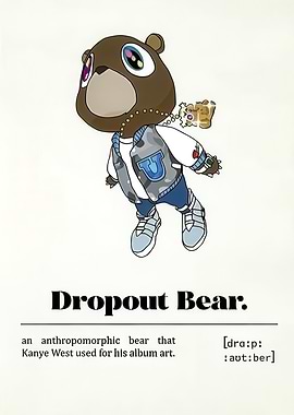 Dropout Bear Kanye West Album Art
