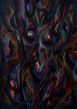 Abstract Figure in Dark Tones